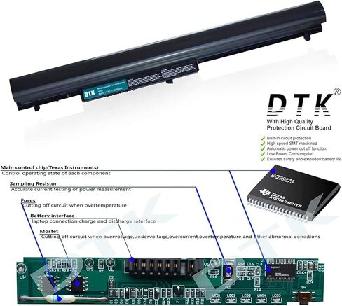 استبدال بطارية الكمبيوتر المحمول DTK OA04 لجهاز HP 746641-001/250 G2 / 255 G2/ 240 G2 / CQ14 / CQ15 / 14-r100 /15-r200 TouchSmart /15-d000ee Series Notebook 14.8V 2600mAh in Saudi Arabia