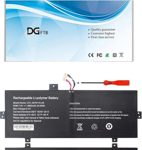 UTL-4678108-2S UTL-3978110-2s UTL-3478110-2S New Laptop Battery Replacement for Evolve III Maestro-EBook11 Maestro Evolve 3 Leadpie M1 21CP5/78/108, EBook 11V2 Maestro iii (7.6V 34.04Wh/4600mAh) in Saudi Arabia