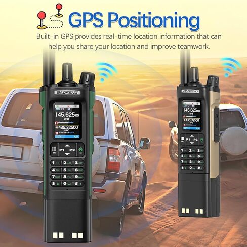 Ham Radio BAOFENG Radio UV32 Handheld 10W Rechargeable Walkie Talkies Long Range UV-32 5RM Two Way Radio NOAA Weather Radio with GPS,APP Programming Copy Frequency 3800mAh Battery USB-C Charging in Saudi Arabia