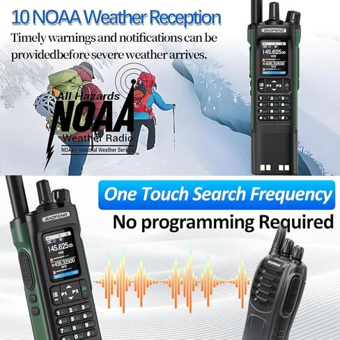 Ham Radio BAOFENG Radio UV32 Handheld 10W Rechargeable Walkie Talkies Long Range UV-32 5RM Two Way Radio NOAA Weather Radio with GPS,APP Programming Copy Frequency 3800mAh Battery USB-C Charging in Saudi Arabia