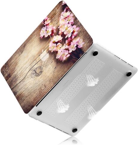 حالة صعبة لـ MacBook Pro13 A2251/A2289/A2159/A1706/A1708/A1989 حبة خشبية زهرة زهرة زهرة الزهور. in Kuwait