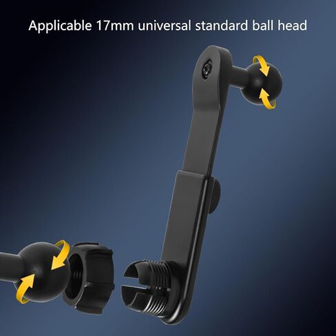 Adjustable 17mm Ball Joint Rotating Extension Arm Adapter for Vehicle Dashboard Camera & Tablet Navigation Mount Holder in Kuwait