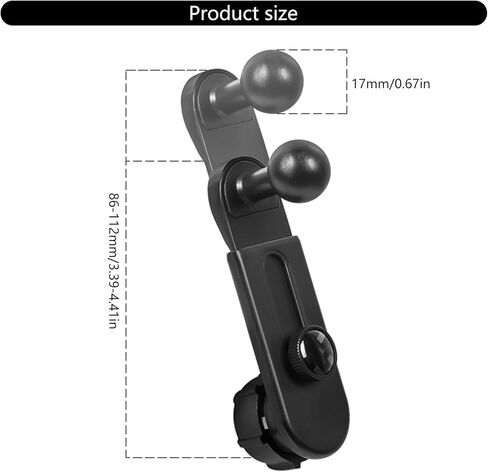 Adjustable 17mm Ball Joint Rotating Extension Arm Adapter for Vehicle Dashboard Camera & Tablet Navigation Mount Holder in Kuwait