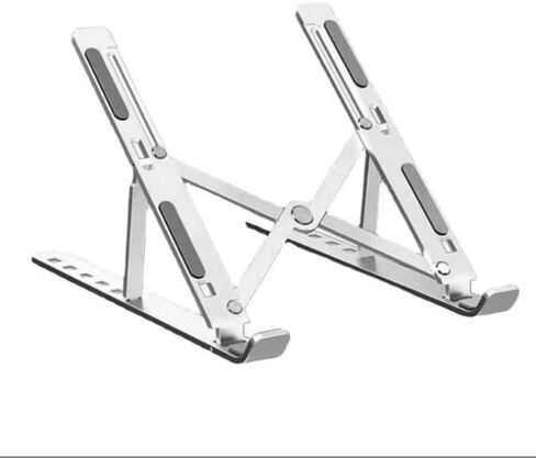 Laptop Stand Riser with Foldable Design, Portable Aluminum Alloy Desktop Holder for Enhanced Cooling and Ergonomic Viewing, Works with Tablets in Saudi Arabia