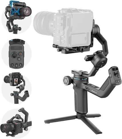 FeiyuTech SCORP 3 Gimbal Stabilizer 3-Axis Camera Gimbal 3.5KG التحكم في التصوير العمودي مع شاشة تعمل باللمس للكاميرا غير المرآة مع عدسة قصيرة، كاميرات مدمجة in Saudi Arabia