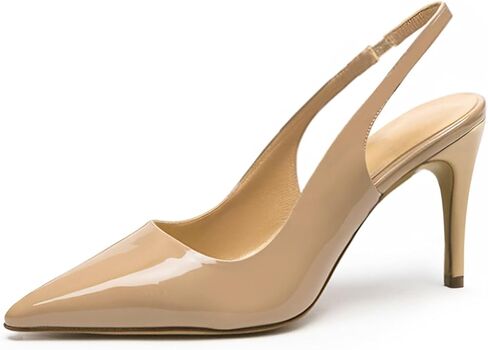حذاء Heelchic بكعب خلفي للنساء بمقدمة مدببة وكعب ستيليتو وكعب مغلق عند الأصابع سهل الارتداء بكعب عالٍ مقاس 2.95 بوصة in Saudi Arabia