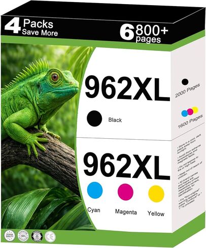 962XL Ink Cartridges Combo Pack Replacement for HP 962 XL Work for 9015e 9010 9015 9025e 9020 9018e 9018 9025 9012e 9010e 9012 9020e 9019 Printers, High Yield 4 Pack ( Cyan, Magenta, Yellow, Black ) in Kuwait