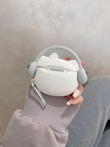 حافظة لجهاز AirPods Pro 3 مع طقم منظف Cartoon Kawaii Soft 3D Silicone Case واقية متوافقة مع Apple AirPods Pro 3rd Generation Earbud Cover مع سلسلة مفاتيح للنساء والفتيات والأولاد (كيتي وايت) in Kuwait