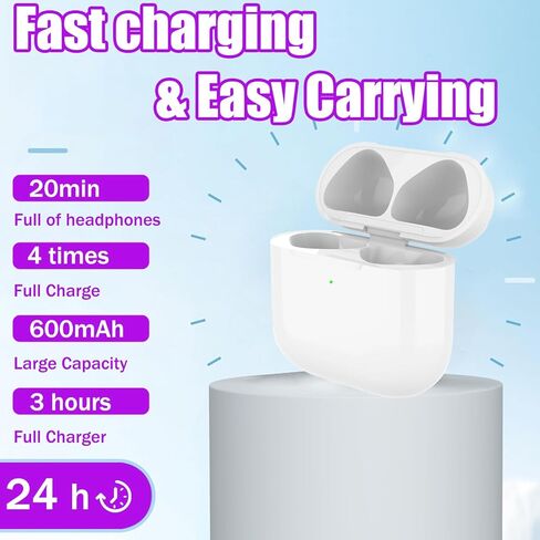 حافظة شحن متوافقة مع Airpods 4rd (2024)، حافظة شحن من النوع C لأجهزة Air-pods 4rd، حافظة شحن لاسلكية بديلة مع زر مزامنة الاقتران بالبلوتوث in Kuwait