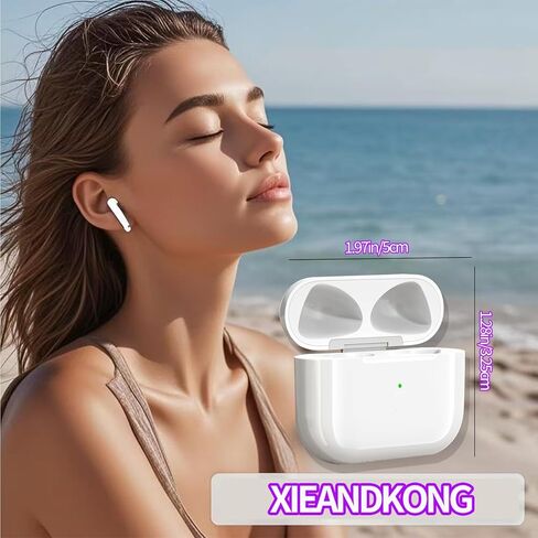 حافظة شحن متوافقة مع Airpods 4rd (2024)، حافظة شحن من النوع C لأجهزة Air-pods 4rd، حافظة شحن لاسلكية بديلة مع زر مزامنة الاقتران بالبلوتوث in Kuwait