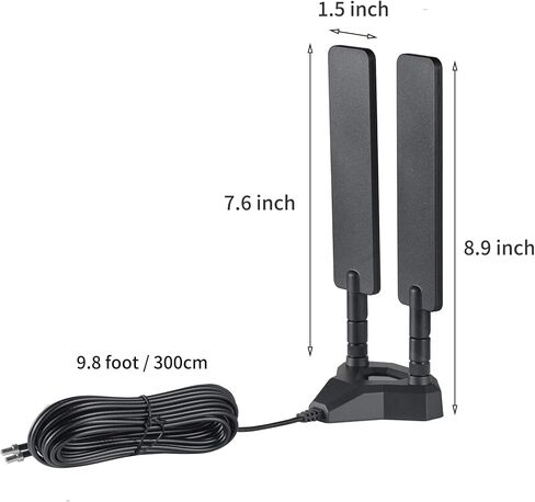 9dBi Magnetic Base Dual TS9 Antenna for Netgear Nighthawk M1 MR1100 LB1120 LM1200 Verizon Jetpack 8800L Mobile Hotpots Router MiFi Mobile AT&T T-Mobile Hotspot 4G LTE Router, Eifagur in Saudi Arabia