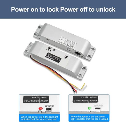 قفل الترباس الكهربائي DC12V فشل آمن وضع NC قفل باب مزلاج إلكتروني مع وظيفة تأخير لنظام التحكم في الوصول in Kuwait