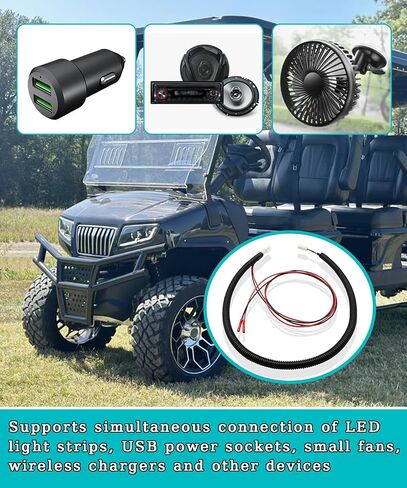 حزام الطاقة الإضافي يناسب ملحقات سيارة الجولف الكهربائية Evolution D5، مجموعات إضاءة LED 12 فولت in Saudi Arabia