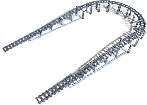 202 PCS City Train Train Set Build Build Set متوافق مع LEGO ، مجموعة إكسسوارات مسارات القطار ، ومسار Train Track Uphill و Downhill مجموعة in Saudi Arabia