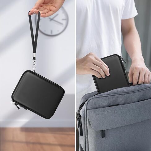 Lacdo Hard Drive Carrying Case for ADATA HD710 Pro External Hard Drive 1TB 2TB 4TB 5TB USB 3.1 IP68 Ruggedized External HDD Case Portable Travel Storage Bag, Black in Saudi Arabia