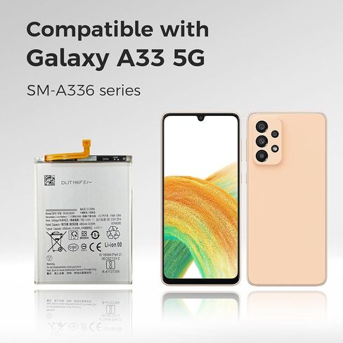 New EB-BA336ABY Battery Compatible with Galaxy A33 5G SM-A336 B/U/U1/W/E, with Instruction & DIY Toolkit in Saudi Arabia