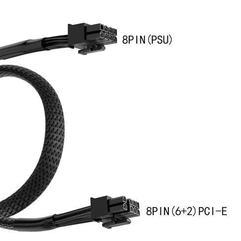 كابل PCIE لـ Corsair، ذكر إلى ذكر 8-pin إلى 6+2-pin GPU سلك الطاقة لبطاقة الرسومات Thermaltake، متوافق مع قناة Corsair 3 و4 25 بوصة (63 سم) in Kuwait