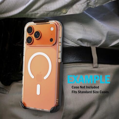 حافظة لهاتف iPhone 17 Pro Max (مصممة لتناسب معظم الجرابات)، حافظة بمشبك حزام بسقاطة للهاتف الخلوي مع مزلاج آمن - أسود in Kuwait