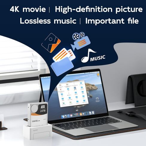 محول MAIWO SAS إلى USB 3.0، حاوية SSD SSD مقاس 2.5 3.5 بوصة SAS SATA HDD، سعة 24 تيرابايت، محطة إرساء قارئ القرص الصلب الخارجي مع محول طاقة 12 فولت 2 أمبير، بدون أدوات (أبيض) in Kuwait