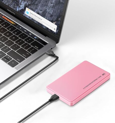 2.5" Hard Drive Enclosure,5Gbps USB 3.0 to SATA III Tool-Free External Hard Disk Case for 2.5 inch 9.5mm 7mm HDD SSD Up to 4TB (Pink) in Saudi Arabia