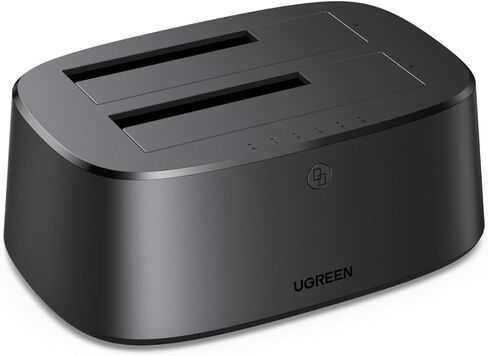 محطة إرساء محرك الأقراص الصلبة UGREEN USB 3.0 إلى SATA Dual-Bay HDD لمحرك الأقراص الصلبة SATA HDD مقاس 2.5 بوصة و3.5 بوصة، وقارئ القرص الصلب مع وظيفة النسخ دون اتصال بالإنترنت ووظيفة النسخ حتى 16 تيرابايت × 2 in Kuwait