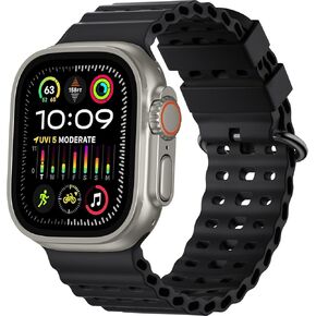 Lerobo حزام المحيط المسامي متوافق مع Apple Watch Ultra 3/2/1 Band 49mm 46mm 45mm 44mm 42mm للرجال والنساء، حزام رياضي من السيليكون الناعم المقاوم للماء لسلسلة iWatch Bands 11 10 9 8 7 6 5 4 3 SE in Kuwait