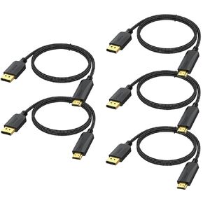 4K DisplayPort to HDMI Cable 10 Feet, 2-Pack DP (Display Port) to HDMI Cord in Kuwait
