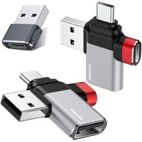 محول USB إلى USB C، محول USB C إلى USB، محول 2 في 1 USB A إلى C لأجهزة iPhone 17 16 15، iPad، MacBook، محول Thunderbolt 4، لجهاز Mac iWatch 11 10، 3 عبوات (أسود) in Kuwait