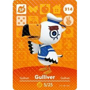 Gulliver - Nintendo Animal Crossing Happy Home Designer Series 4 Amiibo Card - 314 in Kuwait