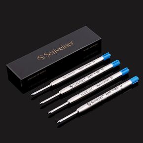 Scriveiner ballpoint reflize أسود متوسطة - 4 نقاط عبوات مصممة من الفولاذ المقاوم للصدأ مع إعادة ملء كرة التنغستن كاربيد M - مصنوعة في ألمانيا in Kuwait