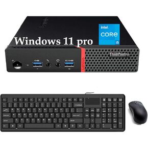 كمبيوتر مكتبي صغير Lenovo ThinkCentre M700، Core i5-6500T، ذاكرة وصول عشوائي 8 جيجابايت، 256 جيجابايت SSD، لوحة مفاتيح وماوس، واي فاي وبلوتوث، USB 3.0، DisplayPort، Windows 11 Pro (متجدد) in Kuwait
