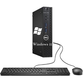 Dell OptiPlex 3050 Micro PC Computer, Windows 11 Pro Mini Desktop, Intel Core 7th Gen Processor, 256GB SSD, 8GB RAM, Keyboard & Mouse, LAN/RJ-45 (Renewed) in Saudi Arabia