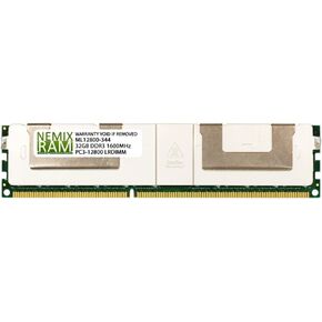 NEMIX RAM 64GB (2X32GB) DDR3 1600MHZ PC3-12800 4Rx4 1.5V 240-PIN ECC LRDIMM تحميل مجموعة ذاكرة الخادم المنخفضة in Kuwait