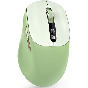 ماوس بلوتوث لاسلكي، بلوتوث 5.0/4.0 و2.4 جيجا ثلاثي الوضع، نوع C قابل لإعادة الشحن مع شاشة LED، نقرة صامتة مريحة للكمبيوتر المحمول/الكمبيوتر الشخصي/الكمبيوتر اللوحي، الأجهزة المتعددة والاستخدام المكتبي in Kuwait