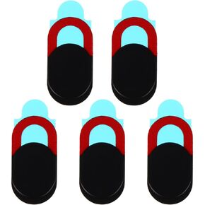 5pcs Laptop Webcam Privacy Covers, Web Camera Protector Stickers for Computer and Phone, Black and Red, Privacy Shield for Online Meetings and Video Calls in Saudi Arabia