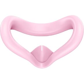 Silicone Face Cover for Meta Quest 3S - Skin-Friendly Anti-Sweat VR Face Pad with Ventilation & Lightproof Design (Pink) in Kuwait