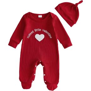 My First Christmas Outfits Baby Girl Boy Striped Footie Jumpsuit Button Up Romper Onepiece Newborn Coming Home Outfit in Kuwait