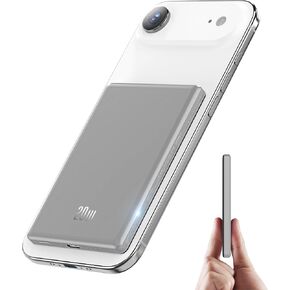 for Magsafe Portable Charger iPhone,2026 Ultra Slim Wireless Battery Pack 5000mAh, 20W PD Magnetic Power Bank Fast Charging USB C in&Out Powerbank for i-Phone Air 17/16/15/14/13/12 Mini Plus Pro Max in Kuwait