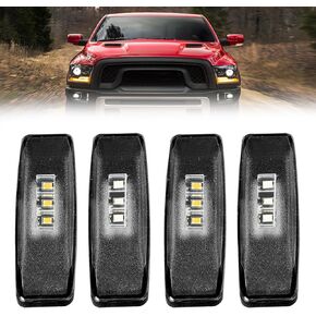 Lens Chrome LED Side Marker Light fit 94-01 Dodge Ram 1500，94-02 Dodge Ram 2500 3500 w/Dually Fender Lamps 4Pcs Surface Mount Marker Lights in Saudi Arabia