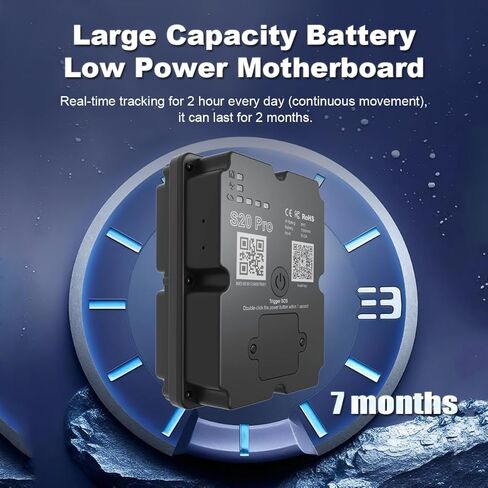 جهاز تعقب GPS 4G للمركبات، عمر بطارية طويل يصل إلى 7 أشهر، مسافة غير محدودة للسياج الجغرافي، تتبع في الوقت الفعلي، أجهزة تتبع مخفية لجهاز تعقب السيارة، تجربة مجانية، يلزم الاشتراك in Kuwait