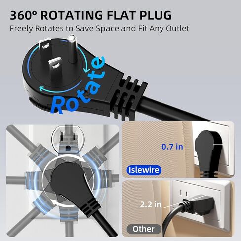 Heavy Duty Metal Power Strip Surge Protector 2100J, 6 Outlets & 2 USB, 15A Circuit Breaker, 6ft Power Cord, 360° Rotating Flat Plug, Wall Mountable for Garage Workshop Industrial, ETL Listed, Silver in Saudi Arabia