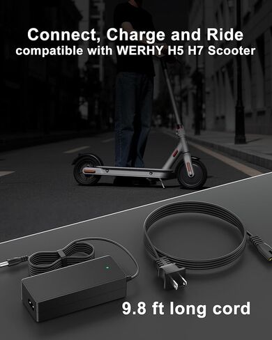 VHBW 42V Replacement Compatible with WERHY H5 H7 Electric Scooter Charger – Fast & Safe Charging for 36V Lithium Battery in Saudi Arabia