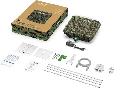 موسع واي فاي خارجي WAVLINK AX3000 WiFi6، ثنائي النطاق واي فاي 6 نقطة وصول لاسلكية خارجية، مكرر واي فاي مقاوم للطقس، جهاز توجيه، 802.3at POE نشط، هوائيات اتجاهية متكاملة، يعمل مع Starlink in Saudi Arabia