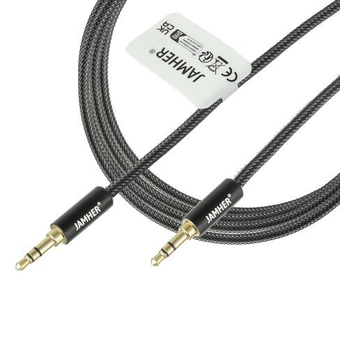 3.5mm Aux Audio Cable Male to Male Nylon Braided Aux Lead for Car Headphone MP3 Player Smartphone Tablet Home Stereos Laptop(10M/32.81ft) in Saudi Arabia