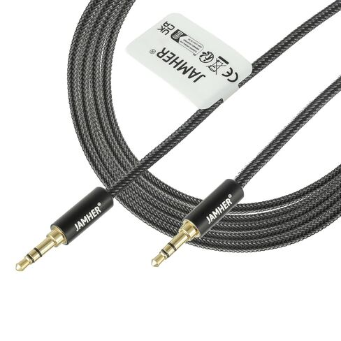 3.5mm Aux Audio Cable Male to Male Nylon Braided Aux Lead for Car Headphone MP3 Player Smartphone Tablet Home Stereos Laptop(10M/32.81ft) in Saudi Arabia