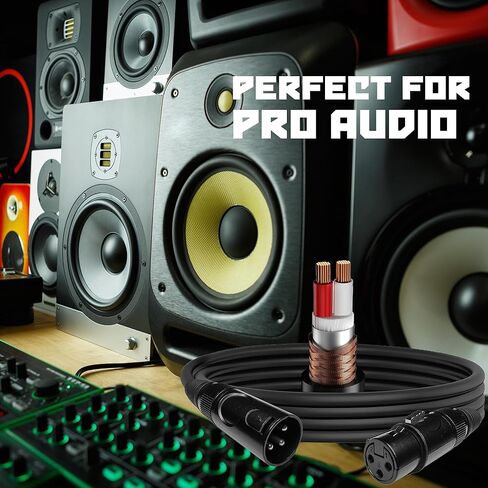 EMB 8-Pack Pro 16AWG 8mm 100 Feet 100% OFC XLR كابل صوت ميكروفون محمي متوازن in Saudi Arabia