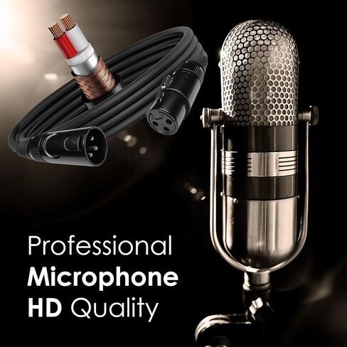 EMB 8-Pack Pro 16AWG 8mm 100 Feet 100% OFC XLR كابل صوت ميكروفون محمي متوازن in Saudi Arabia