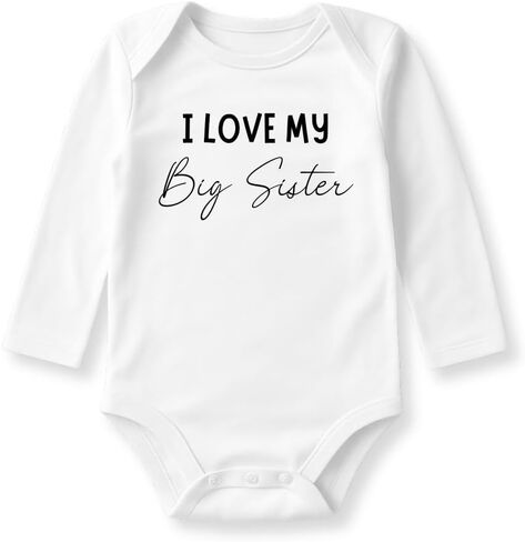 I Love My Big Sister Baby Bodysuit, Toddler & Kids T-Shirt - Cute Siblings Matching Outfit Sisterhood in Saudi Arabia
