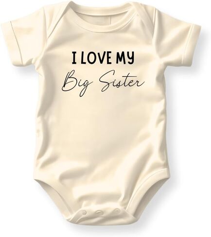 تي شيرت I Love My Big Sister Baby، تي شيرت للأطفال والرضع - ملابس أخوة لطيفة متطابقة in Kuwait