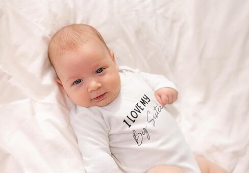 I Love My Big Sister Baby Bodysuit, Toddler & Kids T-Shirt - Cute Siblings Matching Outfit Sisterhood in Saudi Arabia